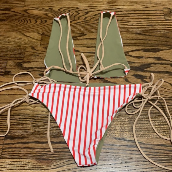 Red Stripe Bikini - Picture 2 of 2